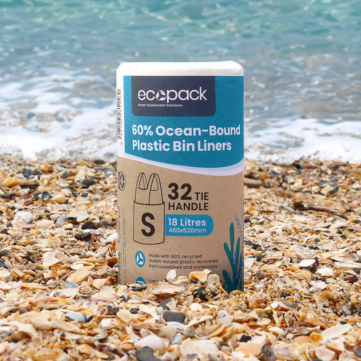 18L Bin Liners, 60% Ocean-bound Recycled, SMALL 32/roll 460x520mm