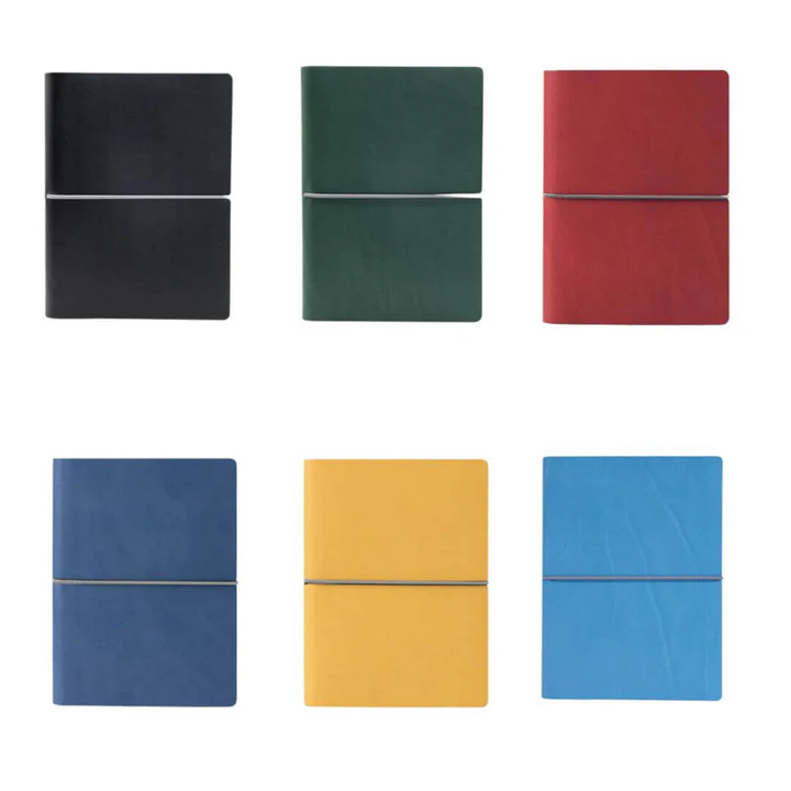 Ciak Notebook B6 Leather cover, Lined, recycled BLUE 112pgs (10/bundle)