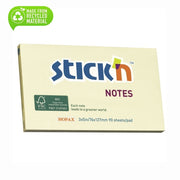 Stick'N FSC self-adhesive notepads, 76 x 127mm, light yellow (box of 12)