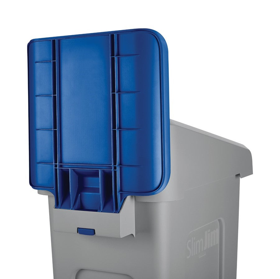 Rubbermaid SLIM JIM recycling station BILLBOARD - BLUE (paper)