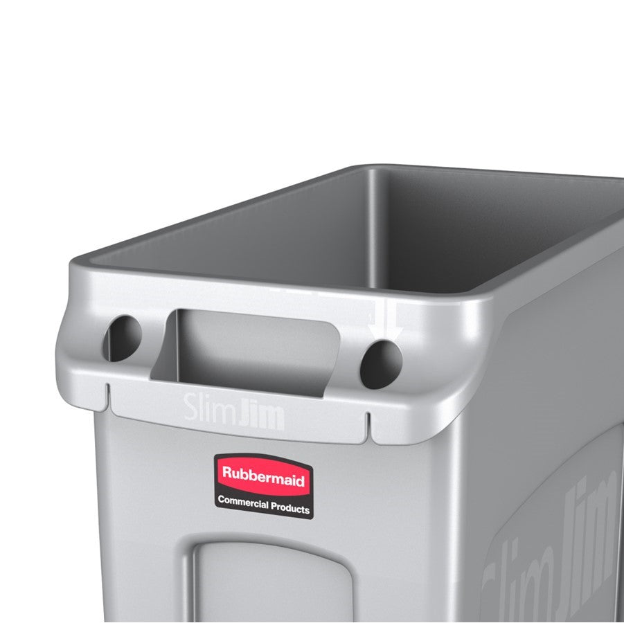 Rubbermaid SLIM JIM recycling bin 87L GREY