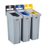 Rubbermaid SLIM JIM recycling station BILLBOARD - BLUE (paper)