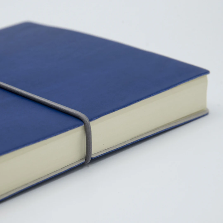 Ciak Notebook B6 Leather cover, Lined, recycled BLUE 112pgs (10/bundle)