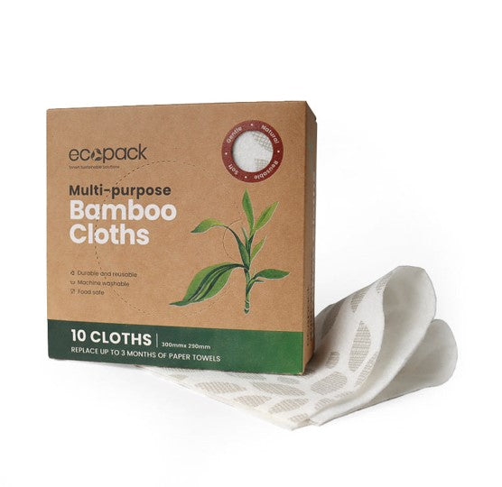 Reusable bamboo cloths (3 dispenser boxes/ 30 cloths)