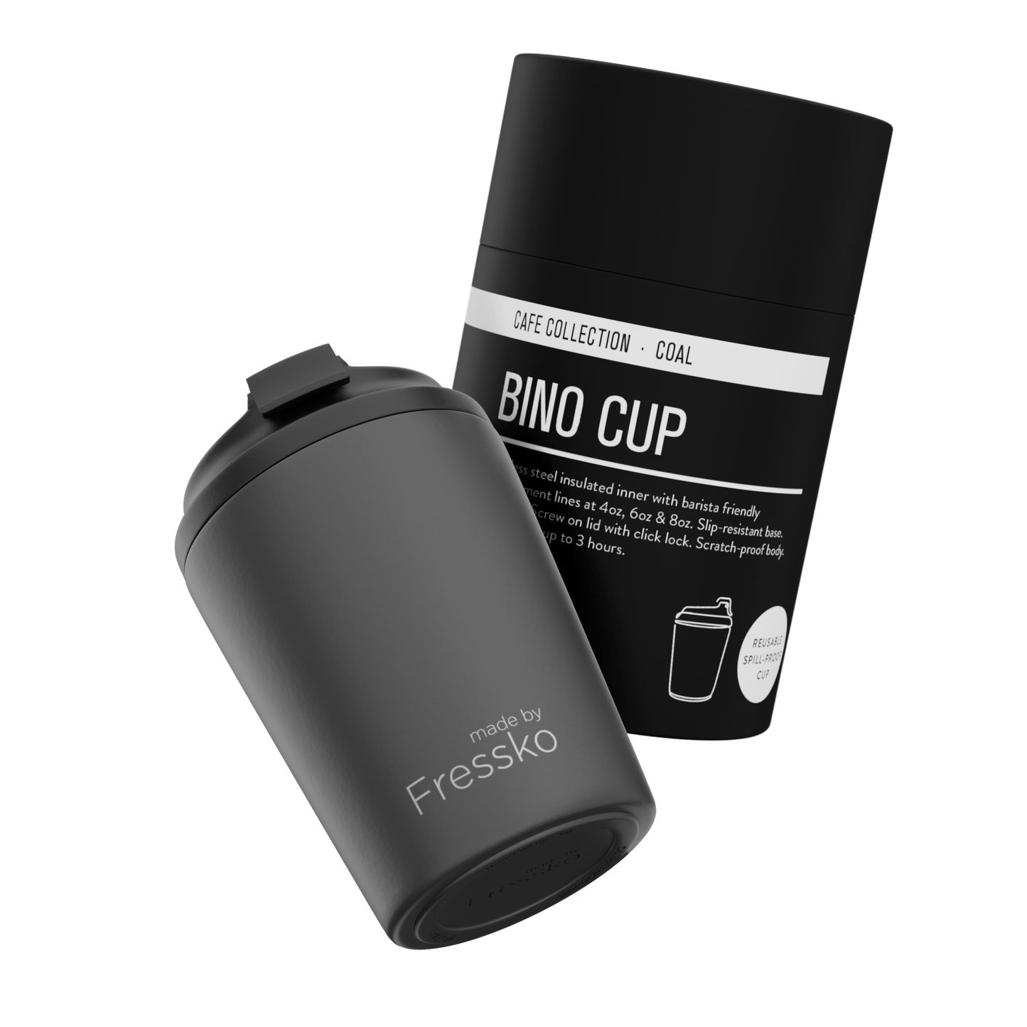 Bino COAL reusable cups (25 units/case) 223ml/8oz