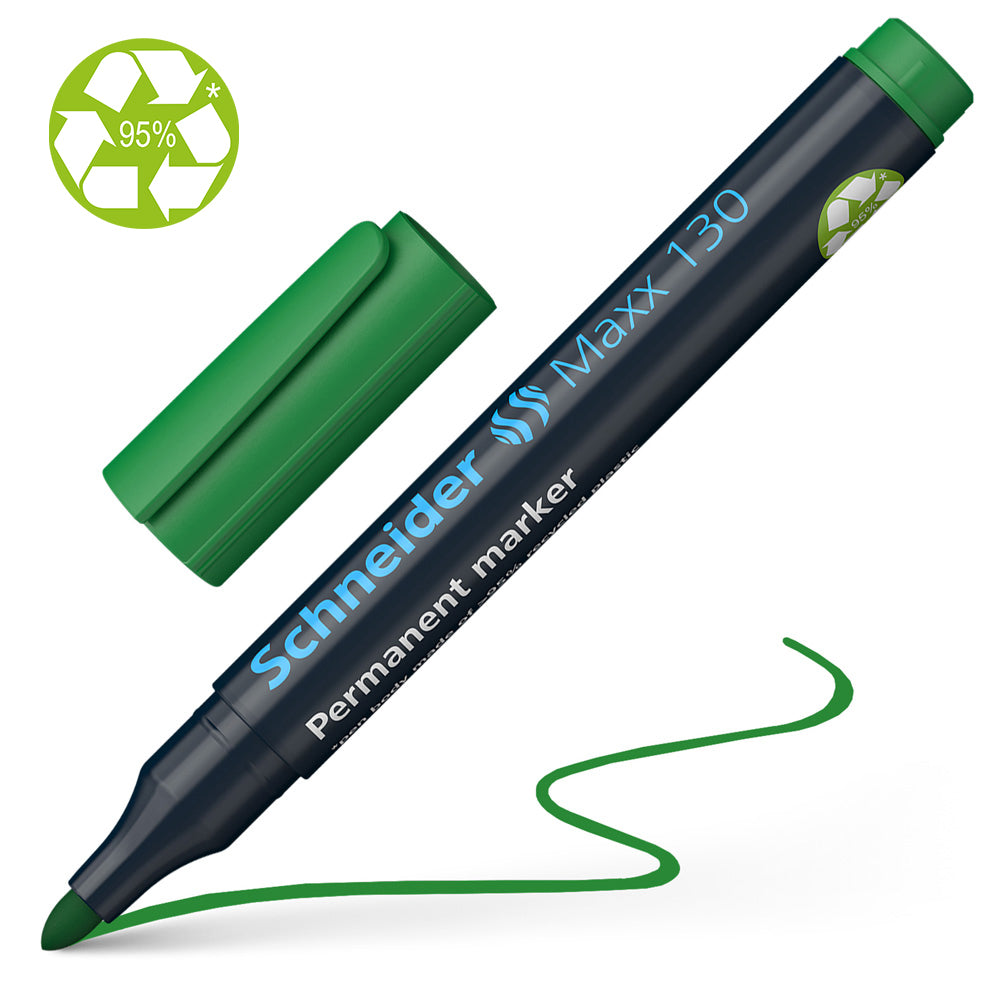 Schneider Permanent Marker, MAXX 130, GREEN (box of 10)