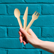 Aqueous Paper Knives, Forks & Spoons, compostable - sold separately (1000/box)