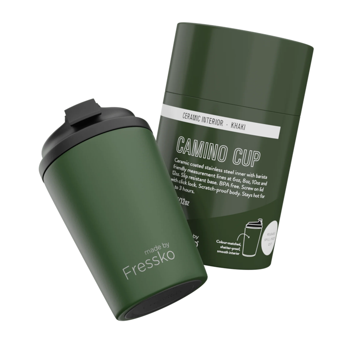 Camino KHAKI reusable cups (25 units/case) 340ml/12oz