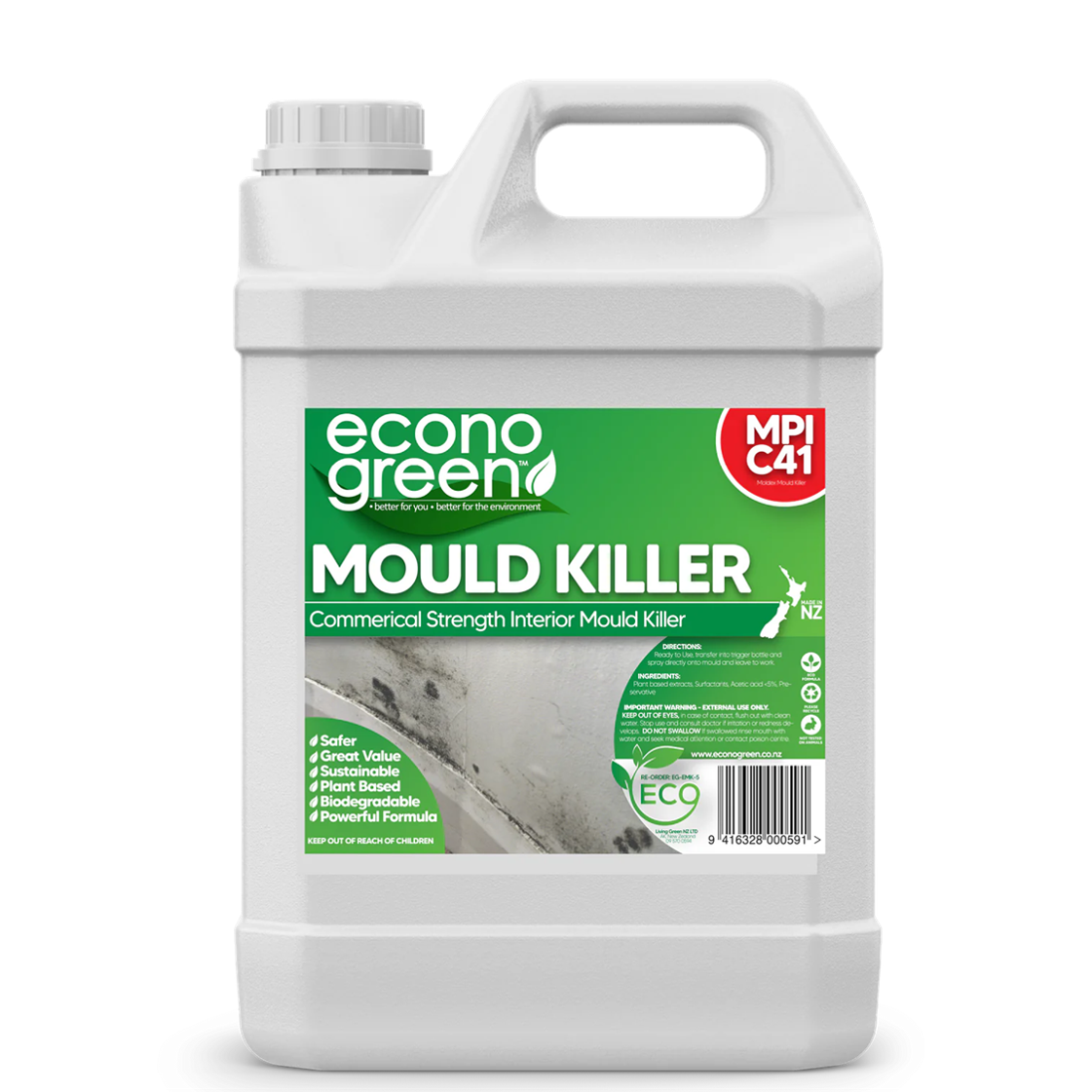 Econogreen commercial strength MOULD KILLER 5lt