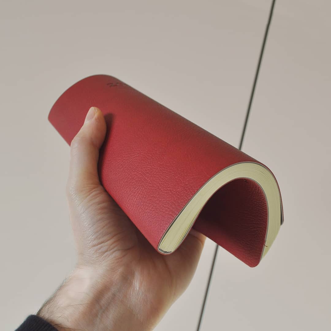 Ciak Notebook A5 Leather cover, Lined, recycled RED 112pgs (10/bundle)