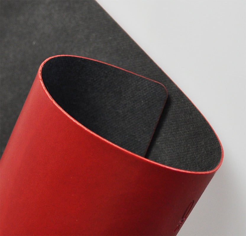 Ciak Notebook A5 Leather cover, Lined, recycled RED 112pgs (10/bundle)