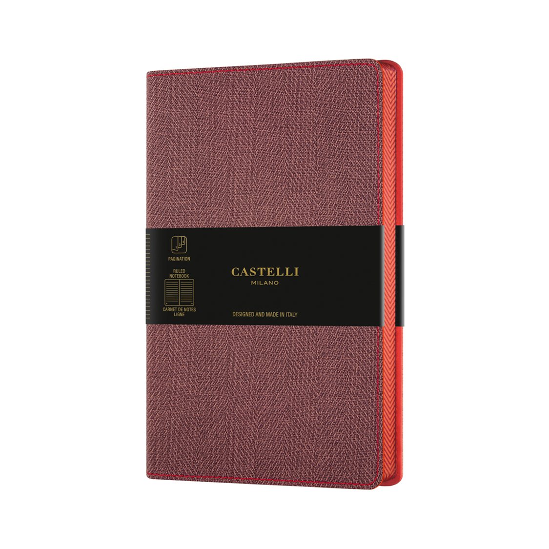 Castelli Harris POCKET Notebook Maple Red, 192 pgs 70gsm (6/bundle)