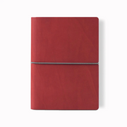 Ciak Notebook A5 Leather cover, Lined, recycled RED 112pgs (10/bundle)