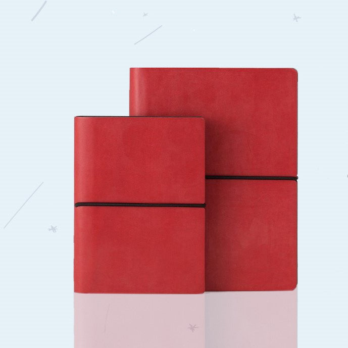 Ciak Notebook A5 Leather cover, Lined, recycled RED 112pgs (10/bundle)