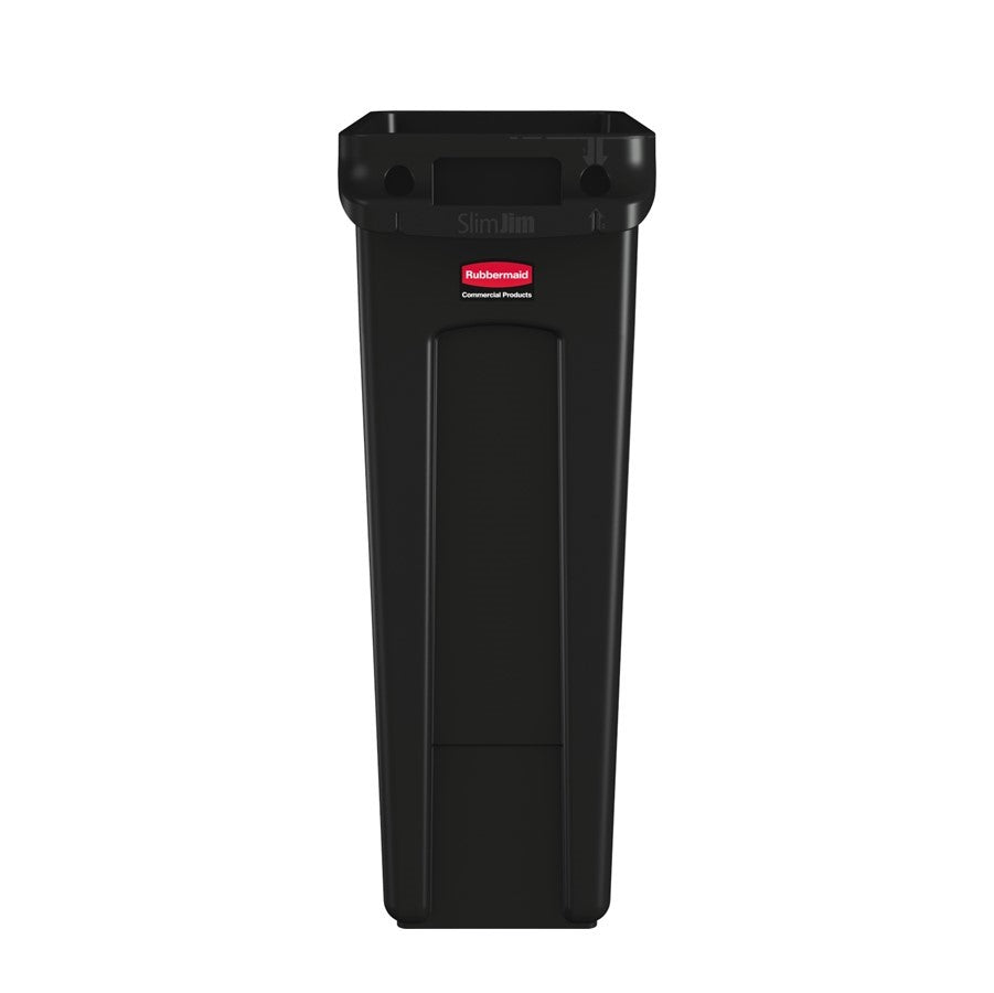 Rubbermaid SLIM JIM recycling bin 87L BLACK