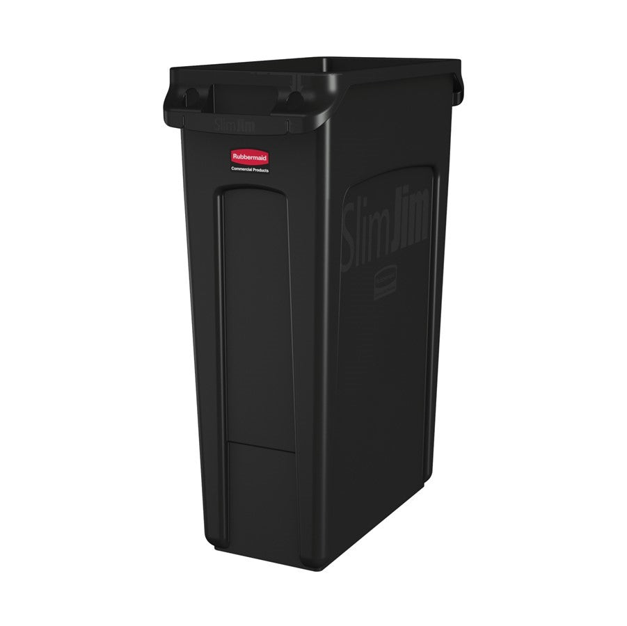 Rubbermaid SLIM JIM recycling bin 87L BLACK